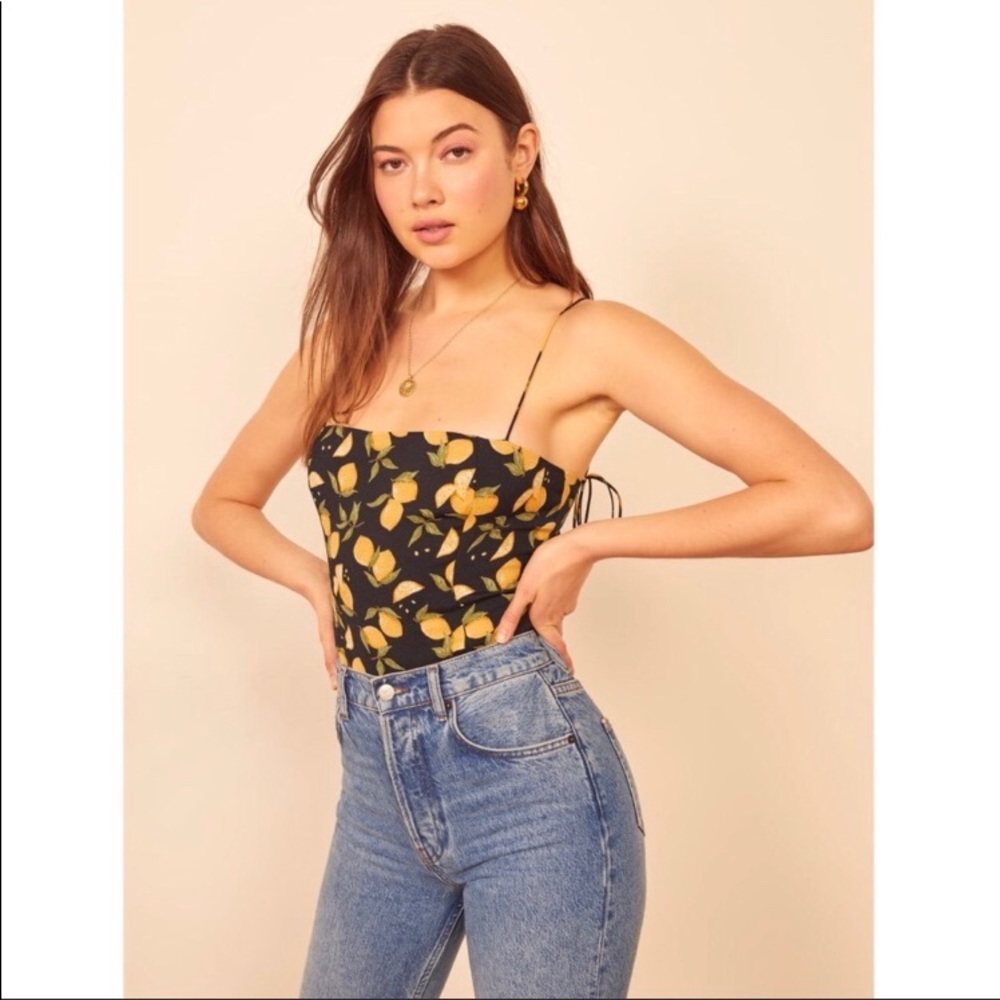 NWOT Reformation Meyer Top Lemon Drop size 6